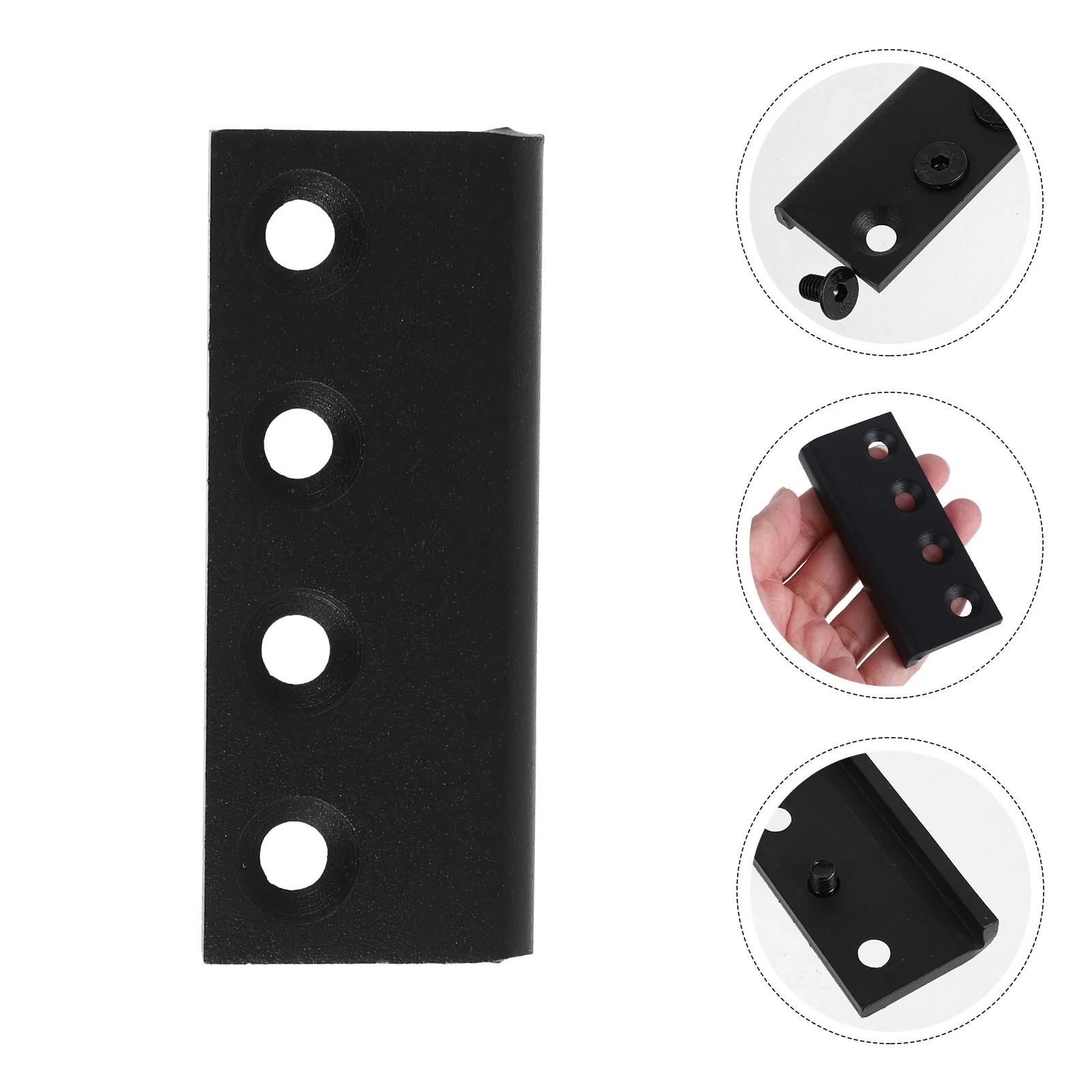 

Sturdy Track Connector Plate Sliding Barn Hardware Repair Kit Fastener Smooth Edge Easy Install Compatible for Sliding