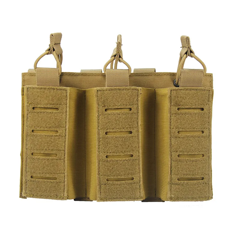 Tactical Triple Magazine Pouch MOLLE Quick Draw Mag Holder Utility Vest Accessory Bag Outdoor Hunting Magazine Carrier