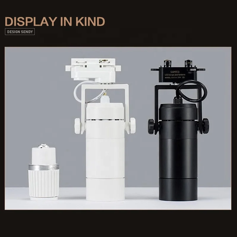 25w Commercial Focus Adjustable Led Cob Track SpotLight  Clothing Shop Lighting Surface Mounted Zoomable Led Ceiling Spot Light