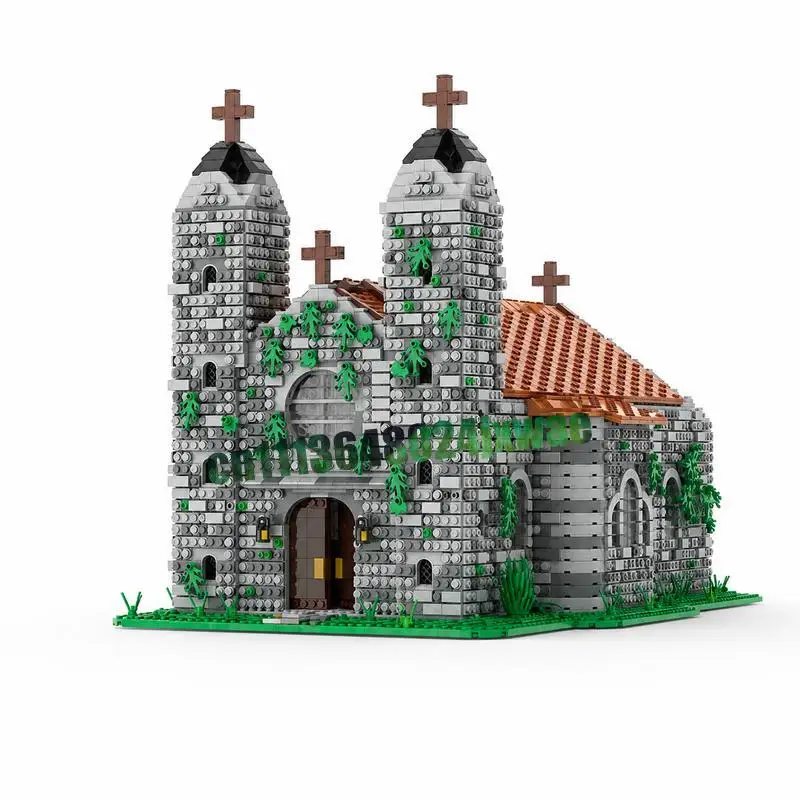 NEW 17559PCS MOC Small Medieval Village Street View Model Custom Puzzle Architecture DIY Assembly Educational Creative Toy Gift
