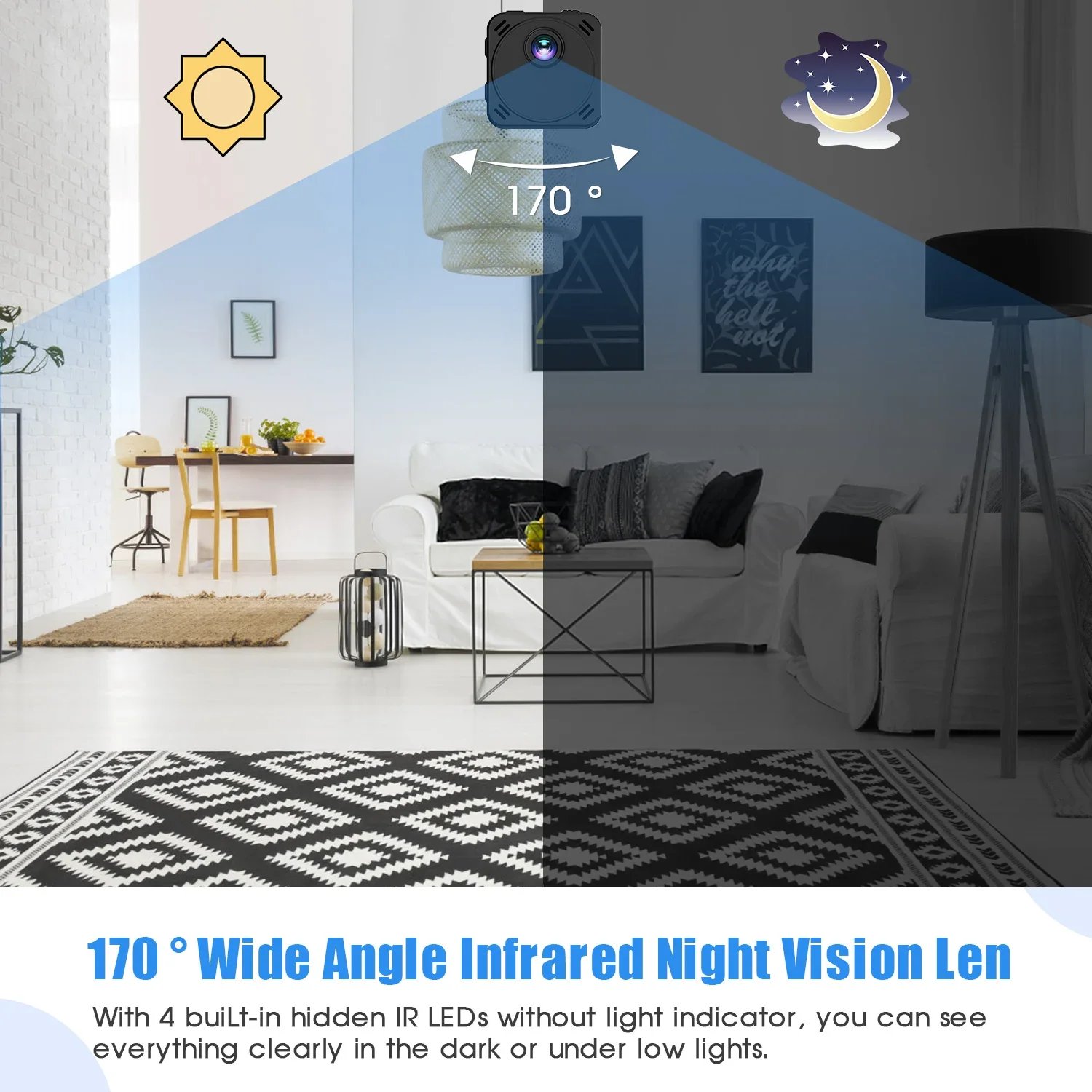 Minicámara inalámbrica inteligente, videocámara con WiFi, P 2023, 12H de vida útil, punto de acceso IP, HD, pequeña, detección de movimiento, vídeo Vlog, Micro, novedad de 1080