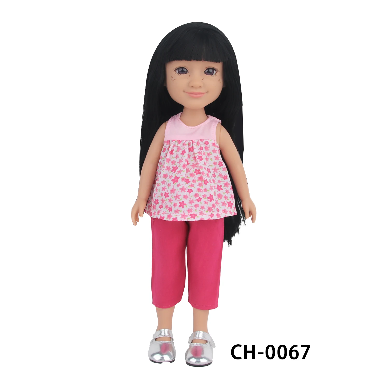 35Cm Babypop Kleding Set Bloem Mouwloos T-Shirt + Cropped Broek Ster Pak Voor 14 Inch American & Rusland Diy Girl Poppen
