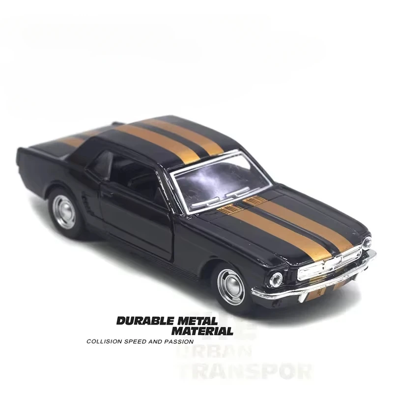 1:32 Ford Mustang vintage car ﻿Model Car Alloy Diecast Metal Pull Back Cars Toy Simulation Educational  For Kids Gifts
