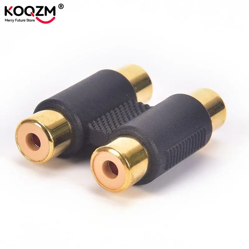 Double Dual 2 Head RCA Female To Female Audio Connector Adaptor Phono Coupler Video Connector Plug Socket RCA Phono Twin Coupler