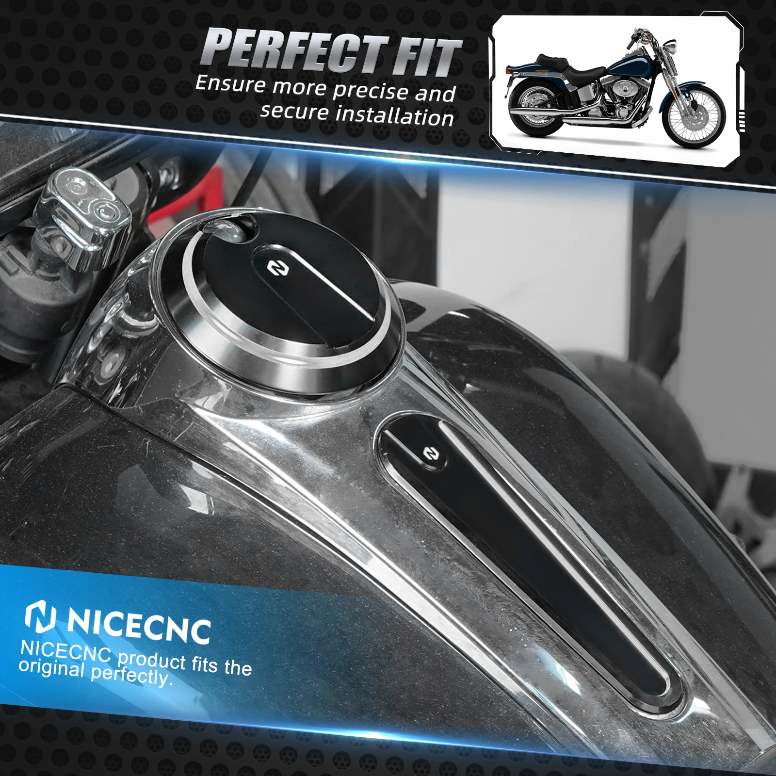

For 17-20 Harley Street Glide Special Motorcycle Fuel Tank Console Door Insert Panel Kit for Harley Street Glide FLHX 2017-2023