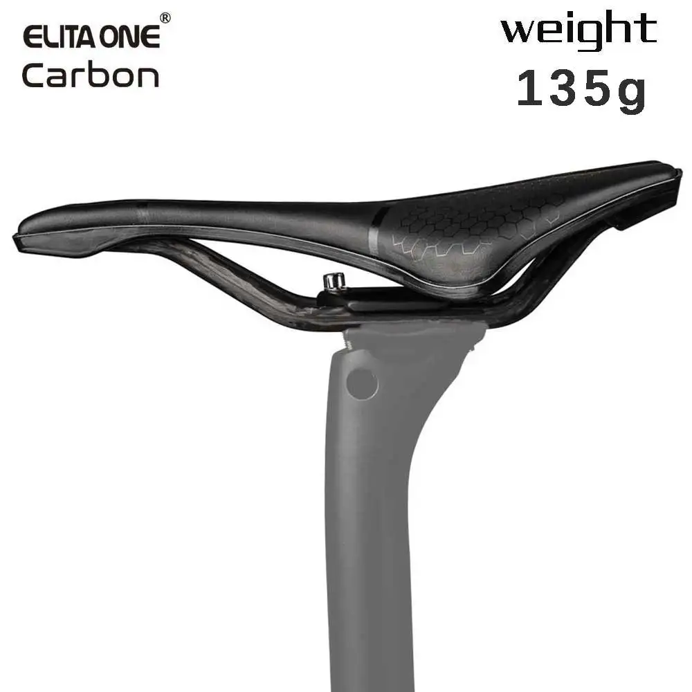 elitaone Bicycle Saddle Carbon Rails 245x139mm MTB/Road Bike Saddles Short Nose Hollow Bicycle Seat