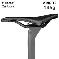 Elitaone 245x139mm MTB sillín de bicicleta de carretera rieles de carbono asiento de bicicleta hueco de nariz corta para una conducción cómoda