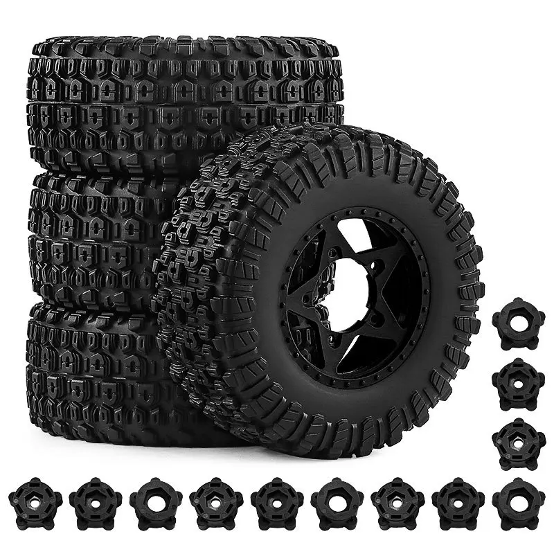 1/10 ショートコースタイヤ 12 14 17mm ヘックスフィット ARRMA Traxxas Slash Senton Rustler Team Associated RC トラック