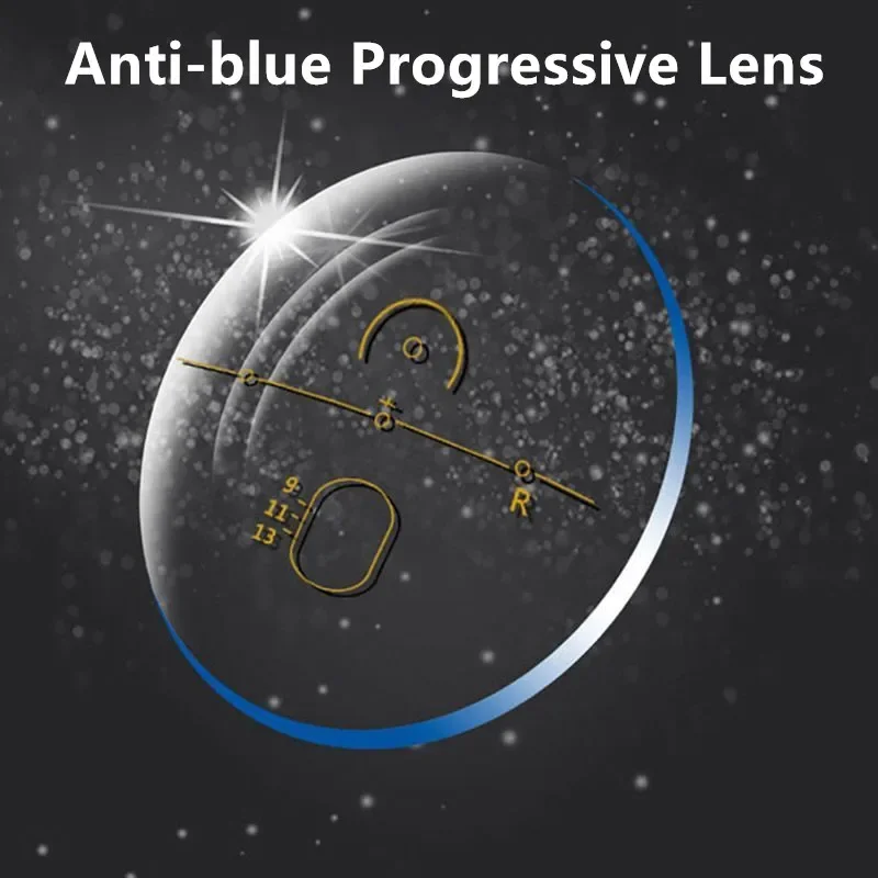 Anti-Blue Progressive Lens Look Far And Near Myopia Anti-reflection 2 Pcs For A Pair