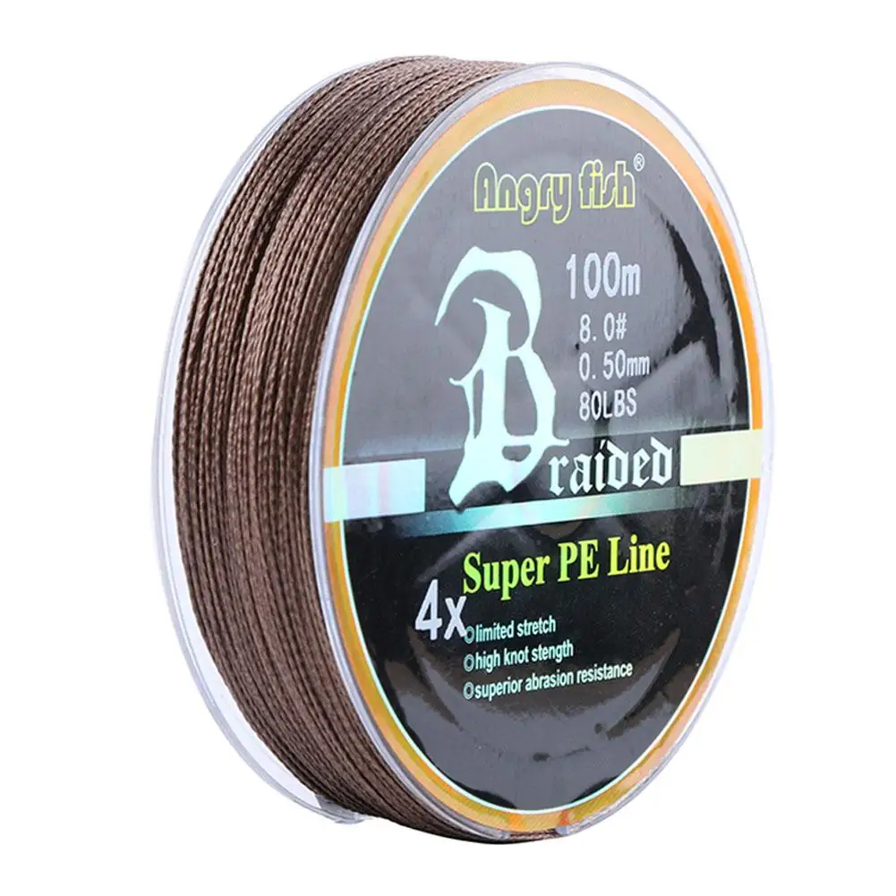 

Angry-fish 100m/109yds 4 Strands Braided Fishing Line 10lb-80lb Super Strong Anti-bite Wear-resistant Lure Fishing Wire