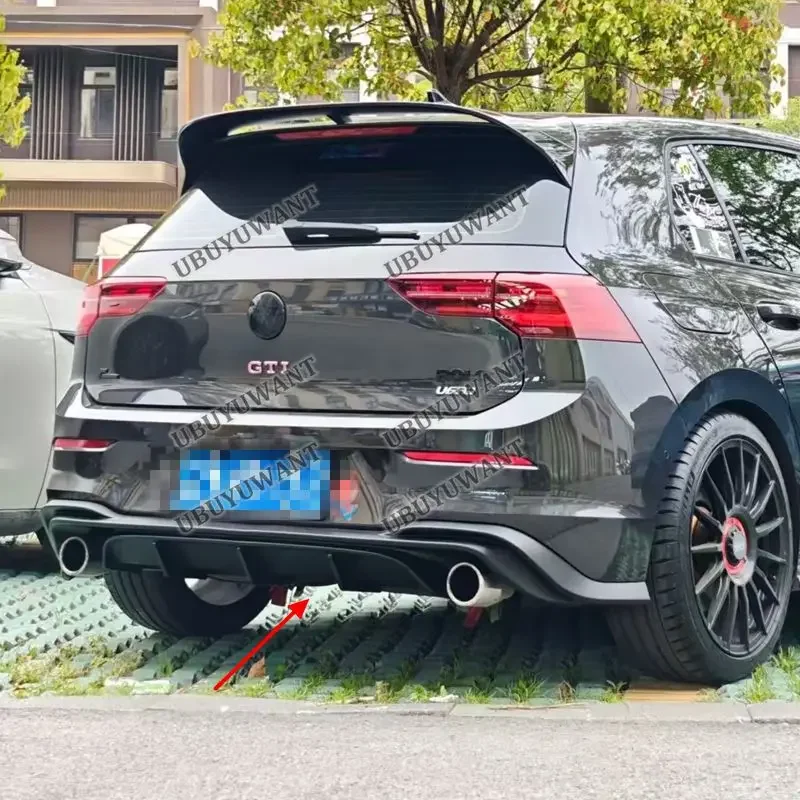 For Volkswagen GOLF 8 MK8 8.5 R-line Gti 2020-2026 Car Rear Bumper Diffuser Splitters Spoiler Back lip shunt body kit view 3