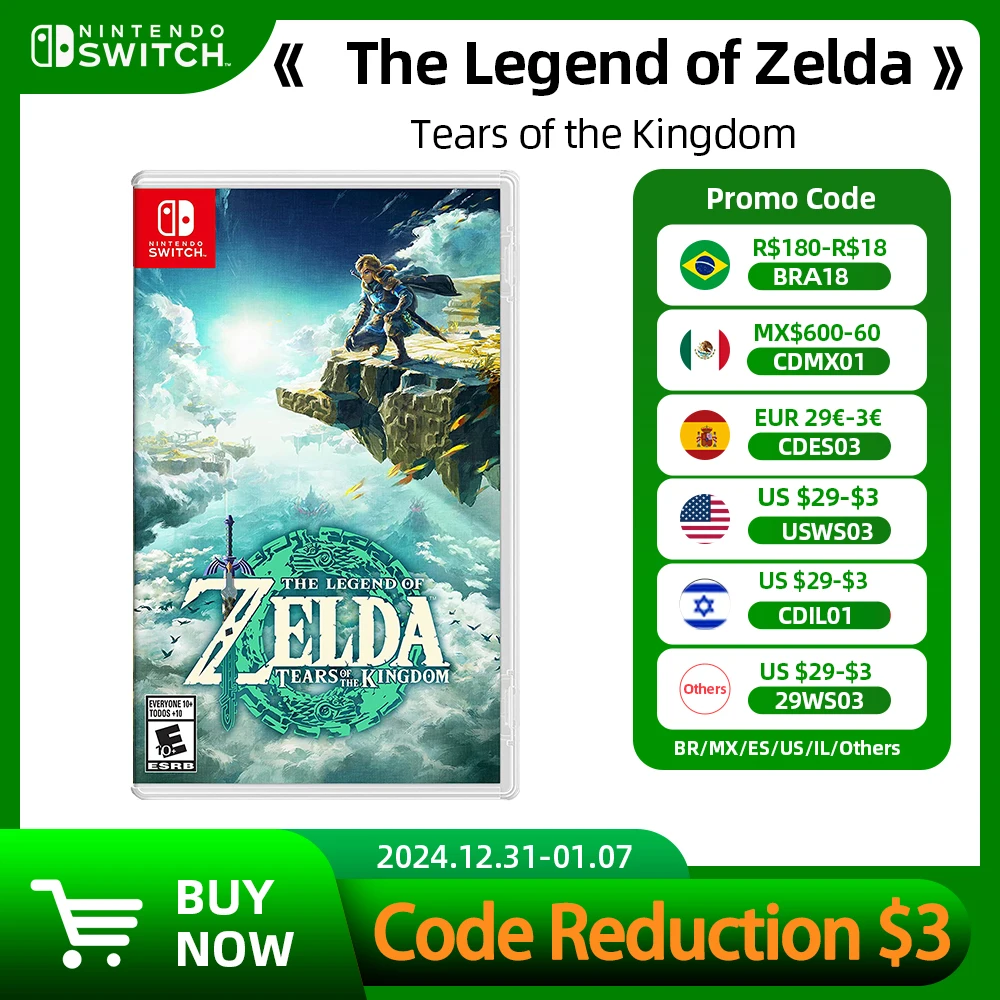 The Legend of Zelda: Tears of the Kingdom Physical for Nintendo Switch Games Card  Support TV Tabletop Palm Game Mode Games Deal