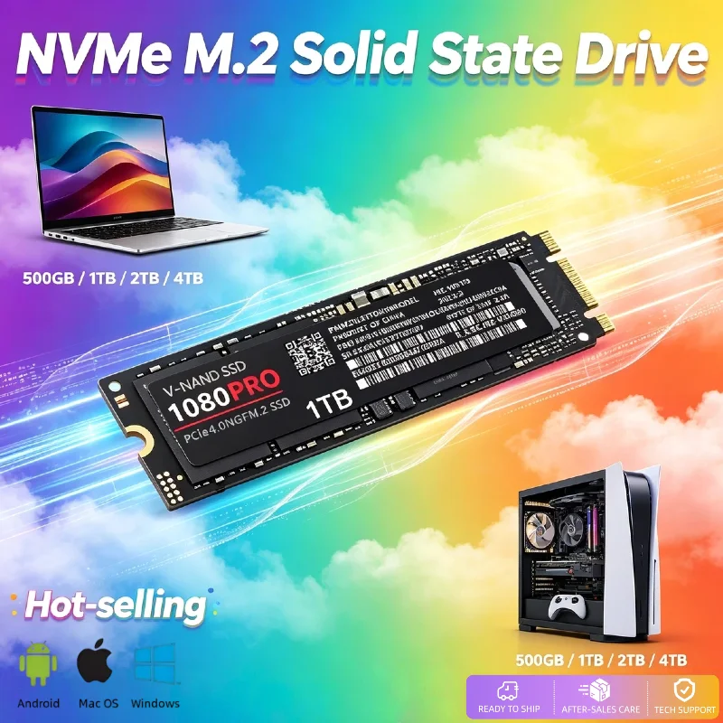 Internal M.2 SSD NVMe PCIe4.0 NGFF Solid State Disk Internal Hard Drive For Gaming Notebook Desktop PC System Upgrade Max