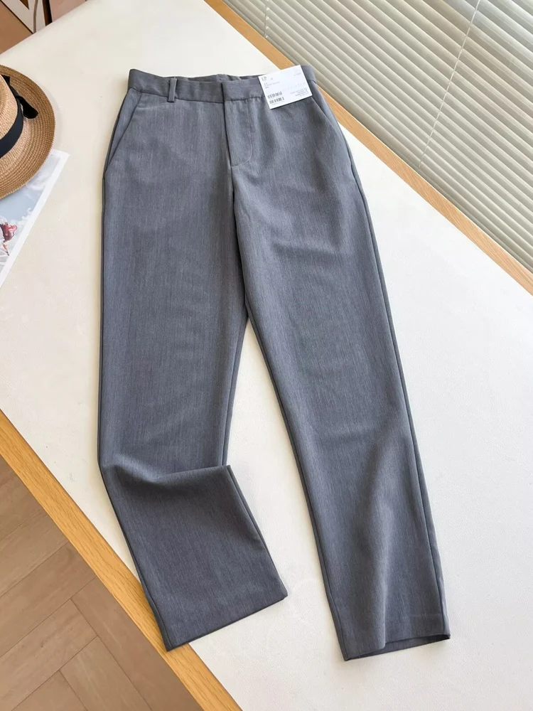 

Эластичные брюки-кюлоты из полиэстера для женщин, с высокой талией, удлиненные, для повседневной носки, осень-зима, новинка