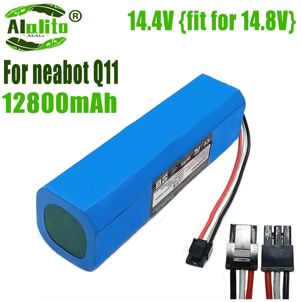 Batteria ricaricabile originale agli ioni di litio da 14.4V 12800mAh per aspirapolvere robotico neabot Q11