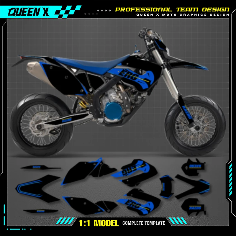 

Queen X MOTOR Motorcycle Graphics Decals Stickers Kits For HUSABARG FE 2009 2010 2011 2012 Number Name Background Custom