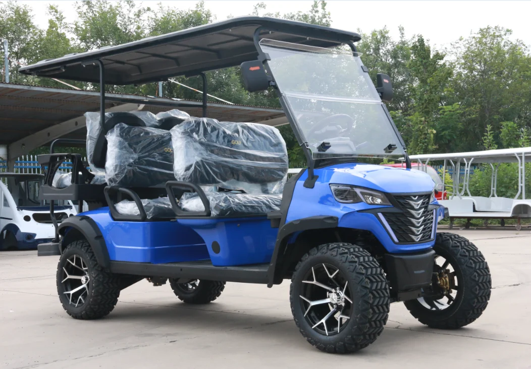 على الطرق الوعرة شارع القانوني 48 فولت 72 فولت بطارية ليثيوم عربات سيارة عربات التي تجرها الدواب 4 6 مقاعد Carrito دي عربة جولف كهربائية #2