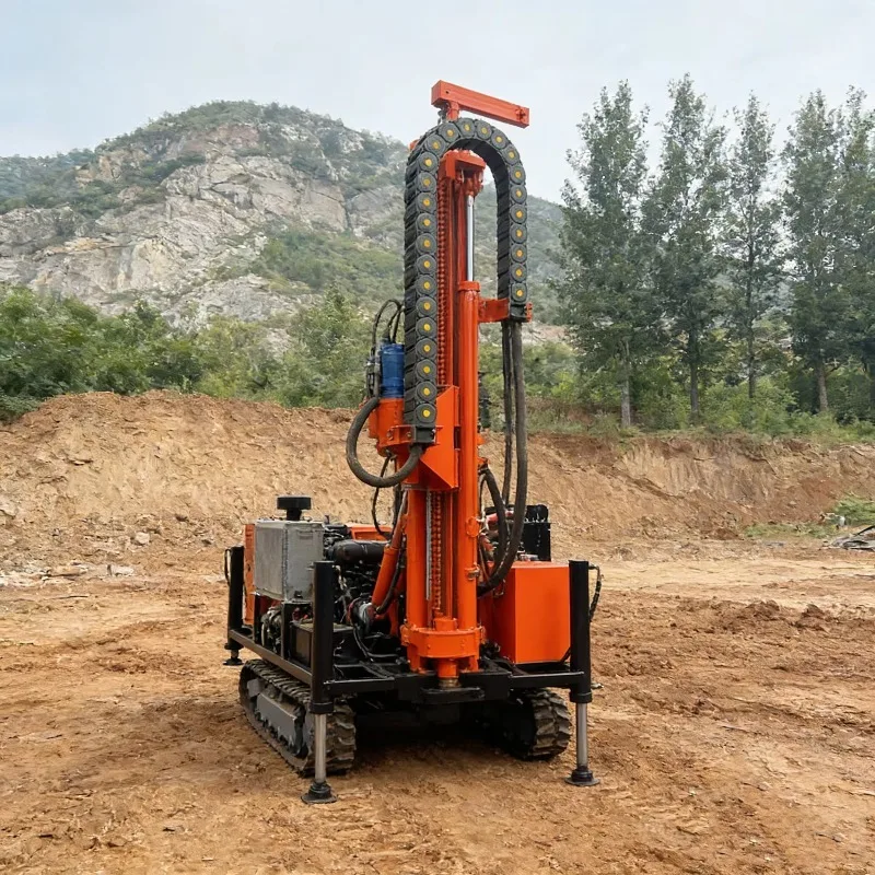 FOB High Efficiency Crawler Water Well Drilling Rig For Farmland Irrigation Rural Water Source Excavation Construction Work Use