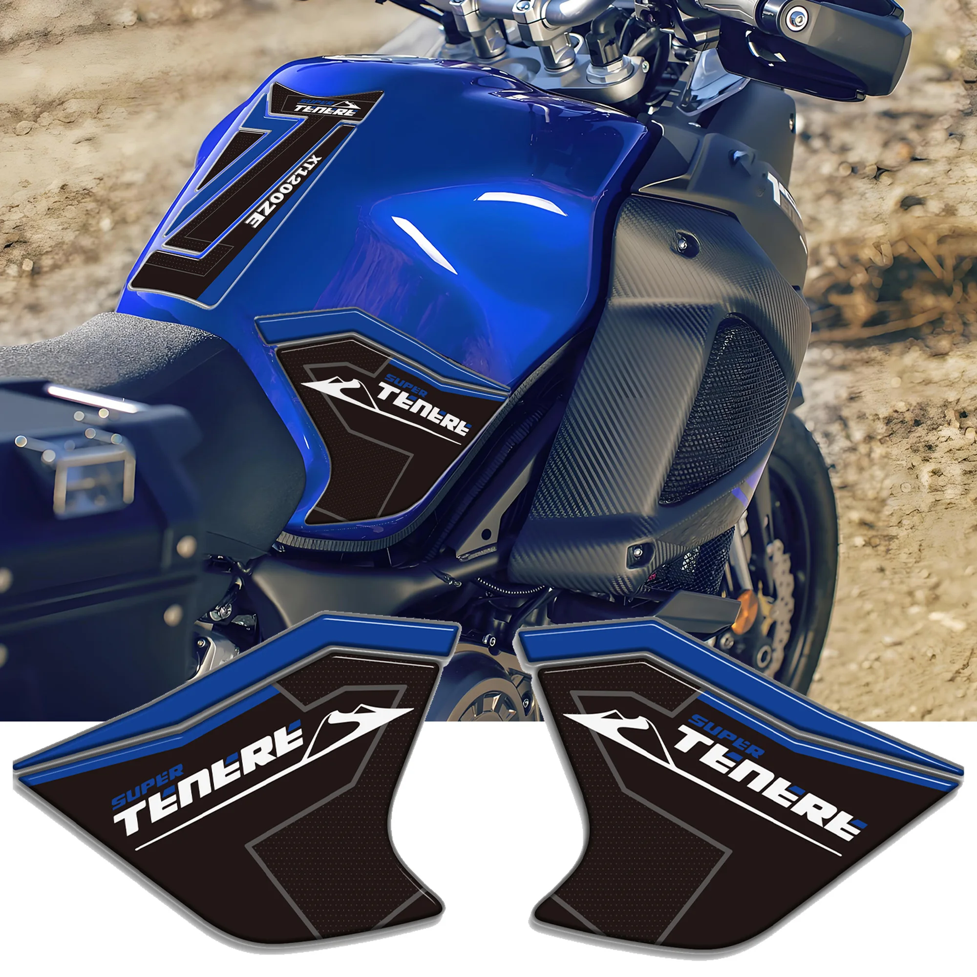 Motorcycle Stickers Knee Protector Gas Fuel Oil Tank Pad Grips For  Yamaha Super Tenere  XT1200ZE XT 1200 Z ZE ES XTZ XTZ1200E