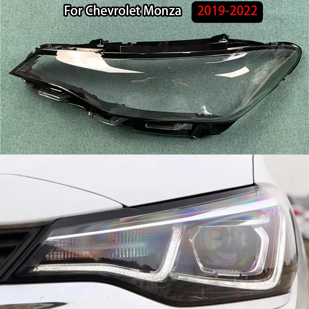 

For Chevrolet Monza 2019-2022 Car Accessories Headlight Cover Transparent Lampshade Lamps Headlamp Shell Lens Plexiglass
