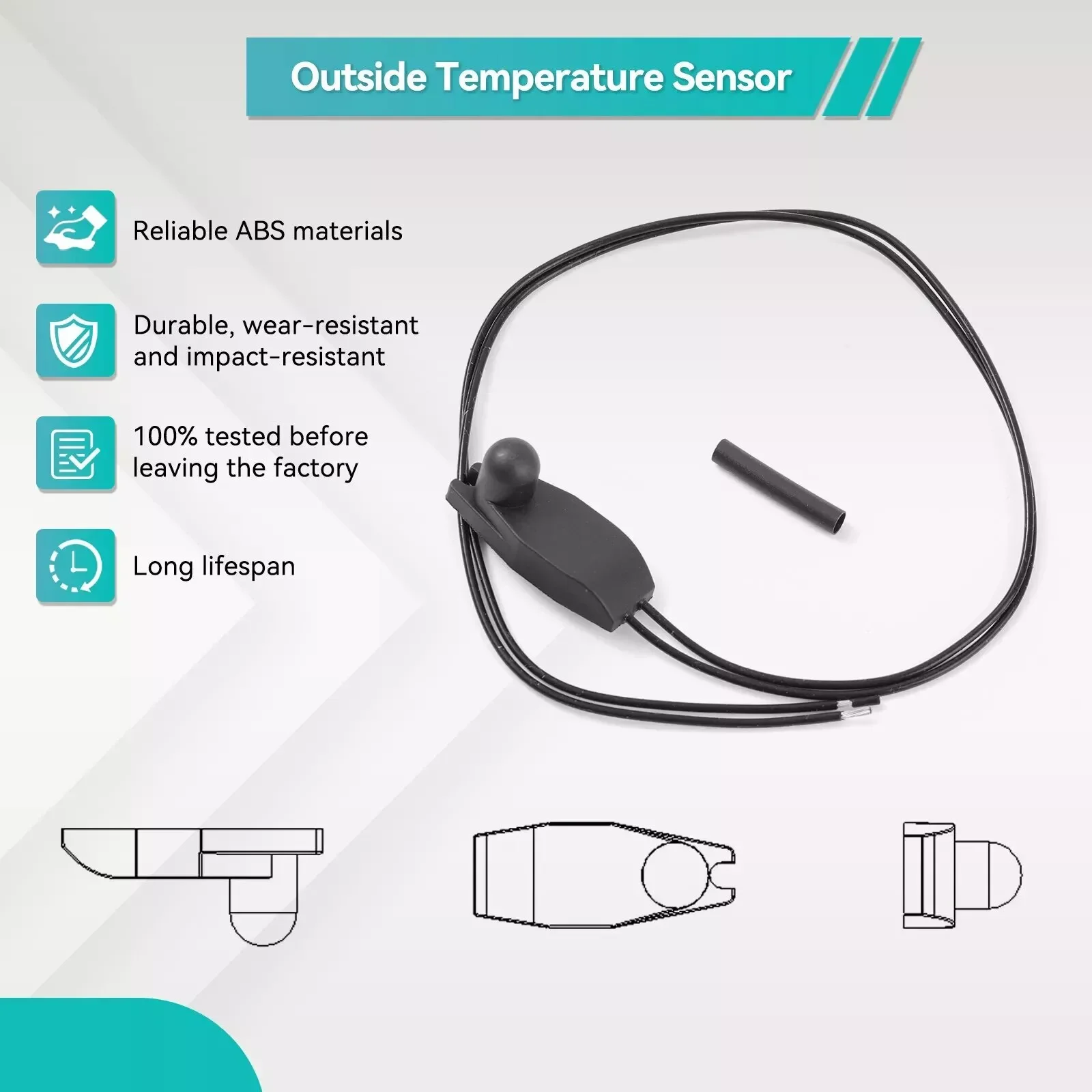 Untuk PEUGEOT 206 207 208 306 307 308 406 407 607 2008,6445F9, 6445.F9 Sensor Suhu Udara Luar Ruangan