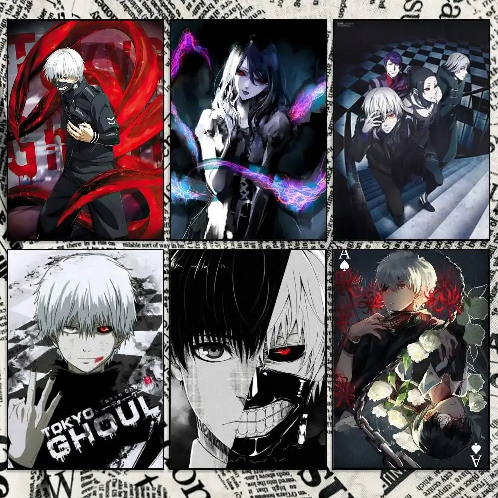 Ken K-Kaneki Tokyo G-Ghoul Poster High Quality Dorm Living Room Aesthetic Wall Decoration Painting Stickers Gift