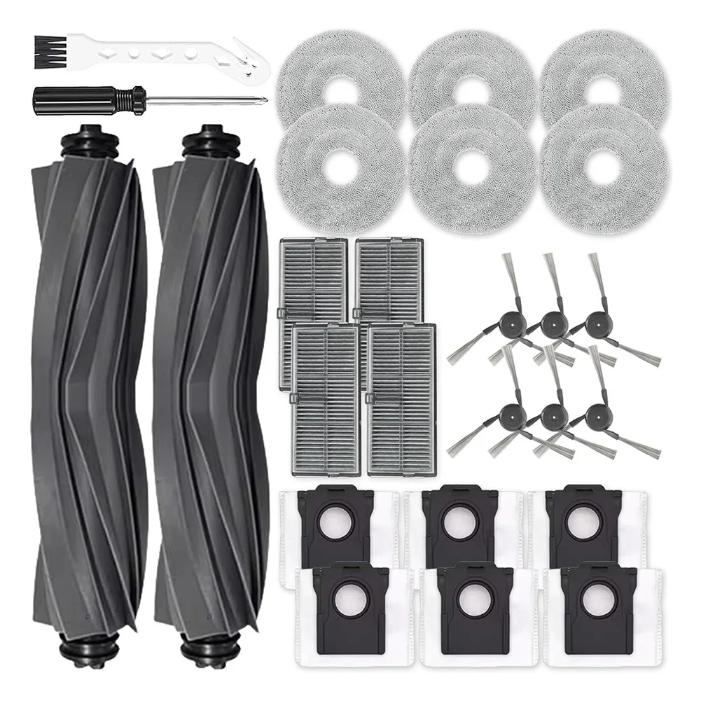 A45I Replacement Kit Accessories Compatible for P10 Pro Ultra Robot Vacuum Cleaner Parts Main Brush Side Brush Dust Bag