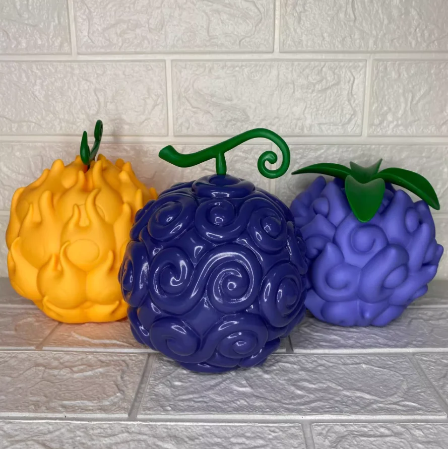 One pieceedevil fruta anime figura de ação nika goma-goma figuras de frutas luffy borracha fruta chama-chama amaldiçoado ornamentos modelo brinquedos
