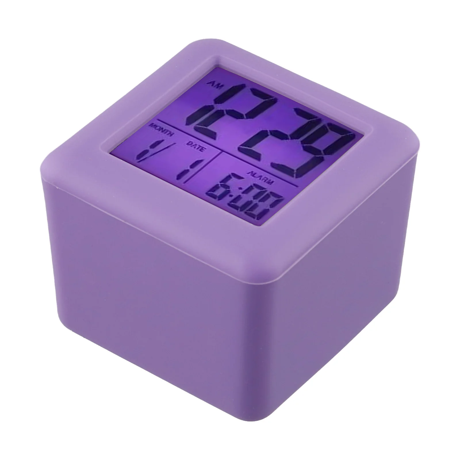 Digitaler Wecker, LCD-Wecker, Nachttisch, batteriebetrieben, umweltfreundliches Silikongehäuse, moderner Stil für Kinder für das Büro