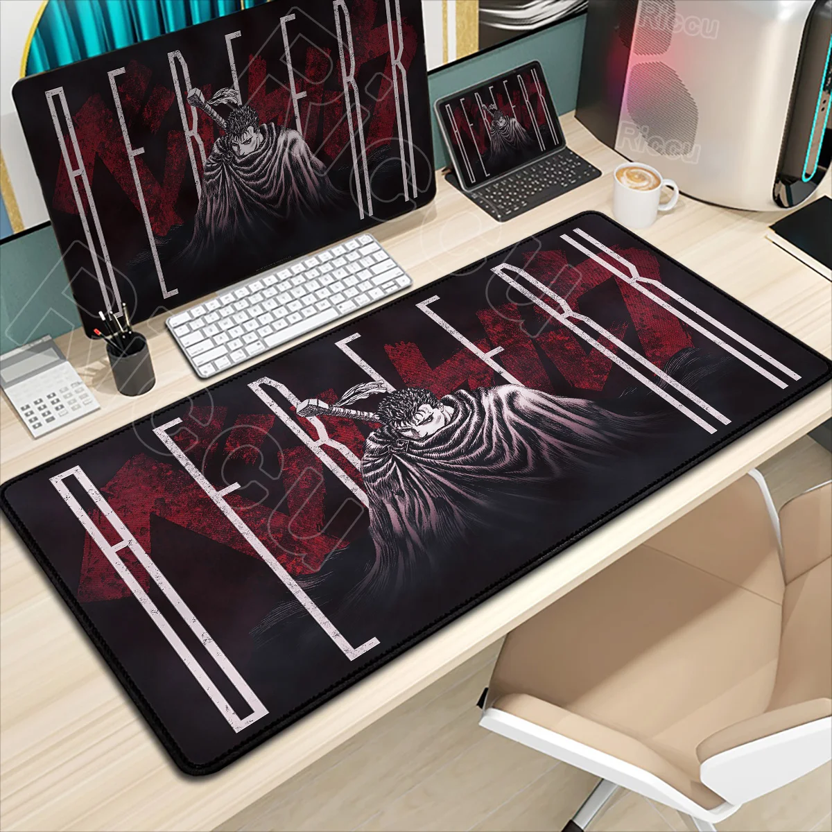 

New Cool Wallpaper Berserk Guts Game Mouse Pad Large Laptop Computer Table Desk Mat XXL Rubber Non-slip Gaming Keyboard Mousepad