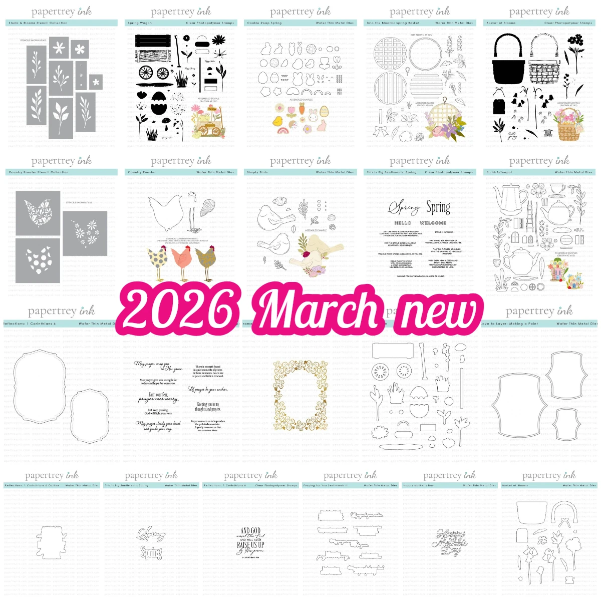 

New Basket of Blooms Happy Mother's Day Metal Cutting Dies Silicone Stamps Stencil DIY Scrapbooking Paper Handmade Album Stamps