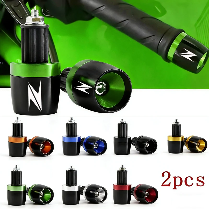 

Motorcycle CNC Handlebar Grips Ends Handle Bar Cap End Plug 2Pcs For Kawasaki Z900 Z650 Z750 Z800 Z1000 Z1000SX Z250 Z300 Z400