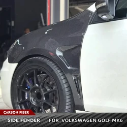 Car Front Side Fenders Flares for Volkswagen VW GOLF 6 VI MK6 2010-2013 Carbon Fiber Exterior Side Fender Vent Trims Body Kits
