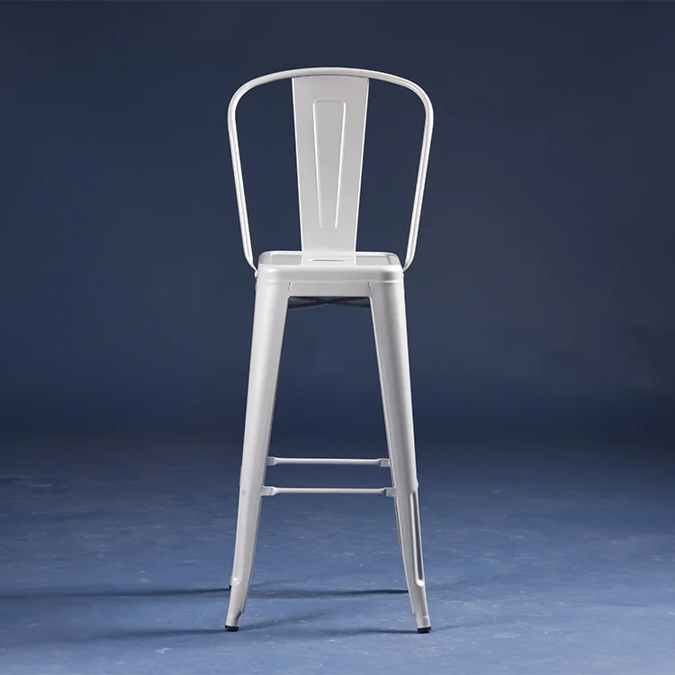 Cadeira de bar retrô em ferro forjado estilo simples
