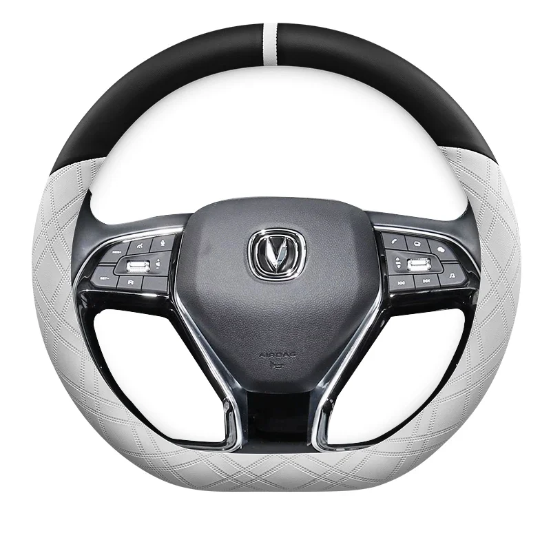 

Steering Wheel Cover for Changan CS75 Plus High Quality Car Decorative Accessories Genuine Leather Anti-Slip Sweatproof