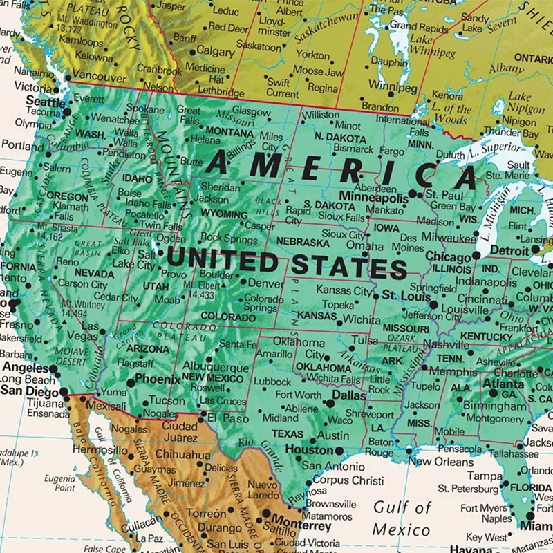 영어로 세계지도 140*100cm 빈티지 부직포 캔버스 회화 벽 아트 포스터 거실 홈 장식 학교 용품