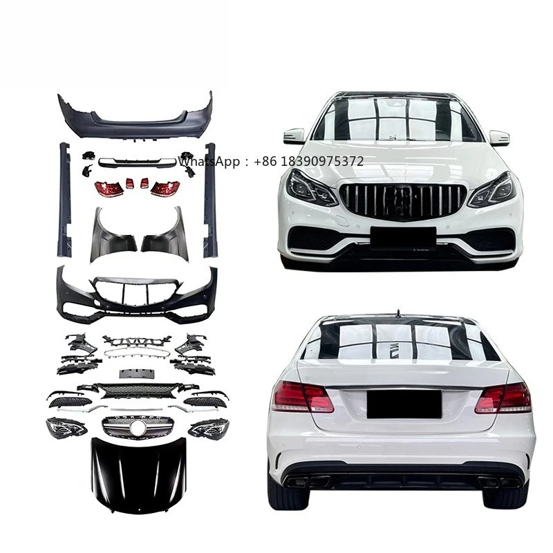 

Car Facelift Body Kits for W212 E Class 09-13 Old to New 14-16 E63 Amg Bumper Kits Hood Fender Headlight Taillight