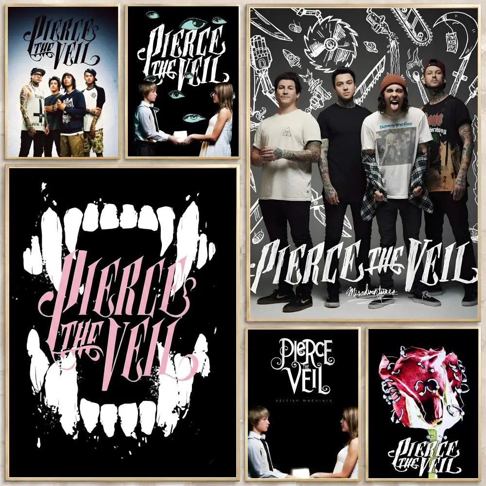 Band Pierce the Veil Poster Print Wall Art Pictures Canvas Painting Living Room Bedroom Home Decor