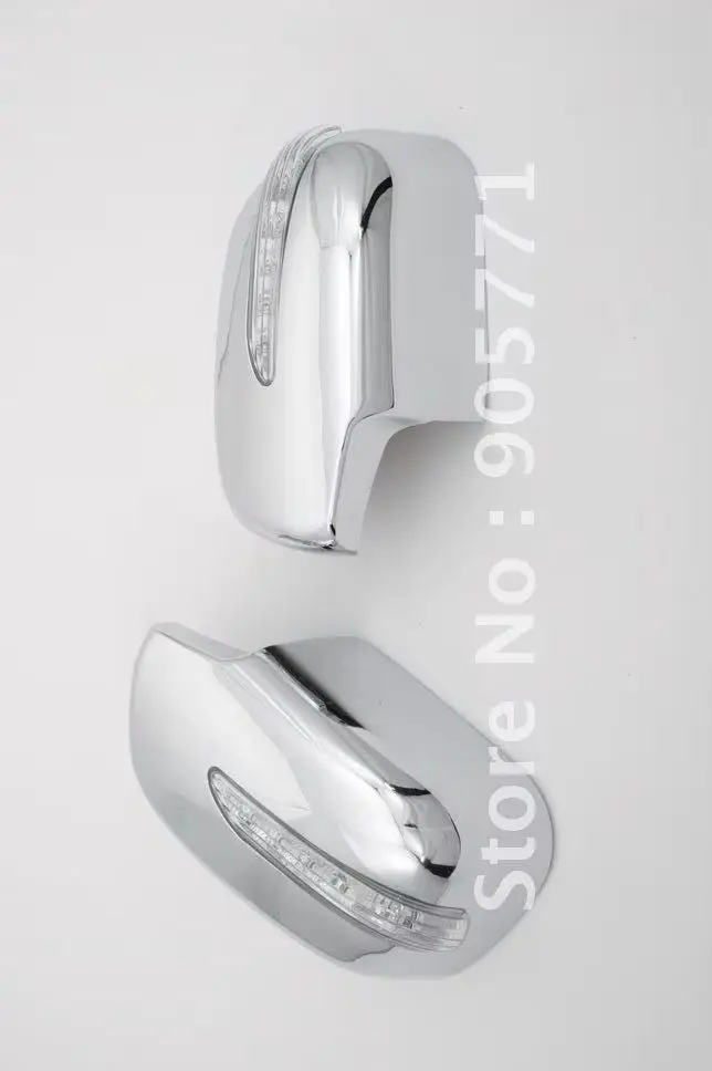 

2PCS New Chrome Mirror Cover With LED Side Blinker Compatible For Toyota Rav4 Vanguard 07-11