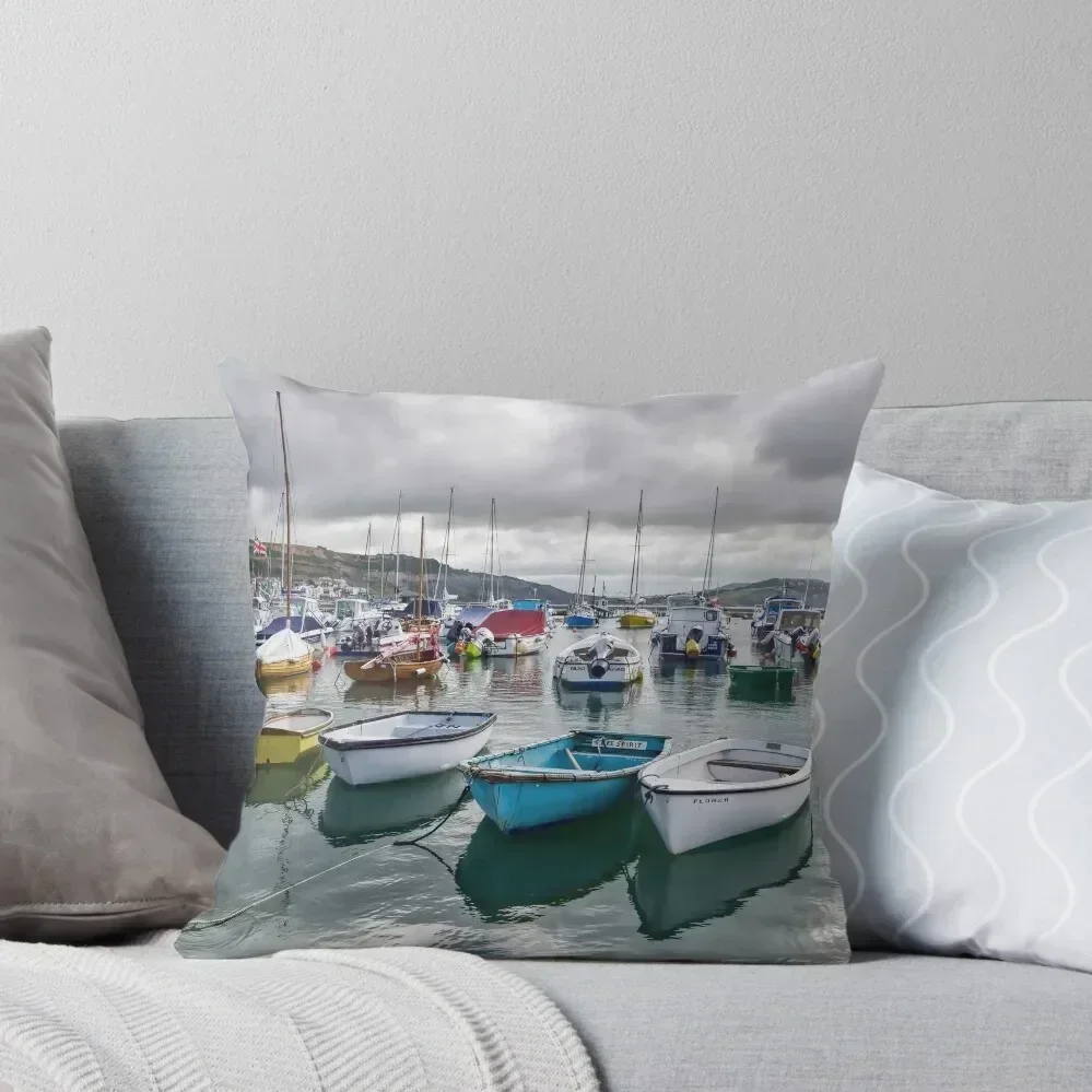 

Lyme Regis Harbour Throw Pillow Christmas Pillows Sitting Cushion pillow