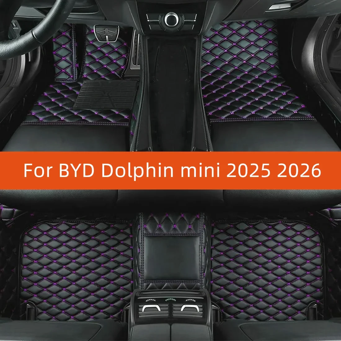 Custom Leather Car Floor Mat For BYD Dolphin mini 2025 2026 2027 2028 Car Mat Interior