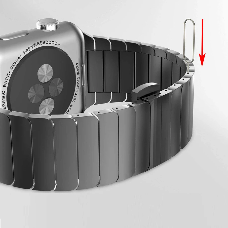 Pour Iwatch 11 10 9 Ultra 1 2 3 38mm 42mm 44mm 45mm Bracelet pour Apple Watch 46mm 49mm 40mm 41mm Bracelet de montre en acier inoxydable