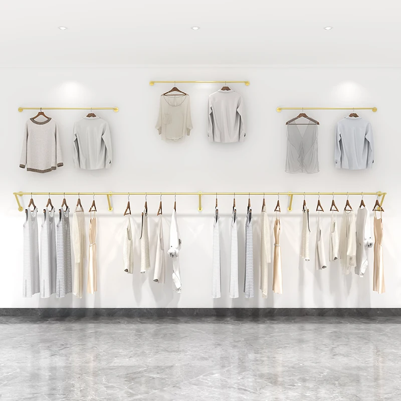 

Custom. Clothing Store Display Stand Wall-Mounted Women's Clothing Store Shelf Children's Clothing Store Special Side Hanging Di