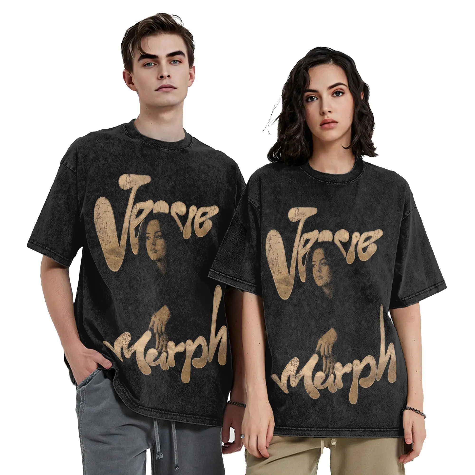 Women Men Retro Style Hiphop Musician Jessie Murph T Shirt Printed Vintage Washed Tour 2025 Casual T-Shirts