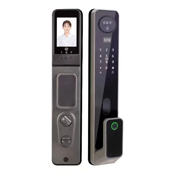 

2024 Tyua Smart Home Lock 3D Face Visual Fingerprint Recognition Automatic Anti-Theft Door Lock