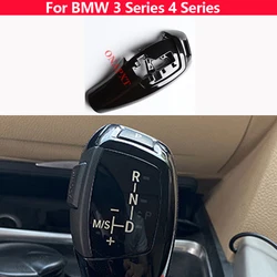 For BMW 3 4 Series F30 F34 F32 Gear Shift Knob Trim Cover Interior Accessories Carbon Fiber Pattern Shift Lever Cover Gear Stick