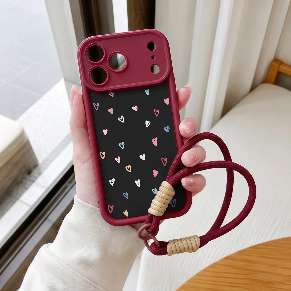 Macaron Herz Lanyard Handyhülle für Samsung Galaxy Note 20 S25 S26 Plus S24 S23 FE S25 S24 Ultra A57 A55 A07 5G Silikonhülle – Detail 7