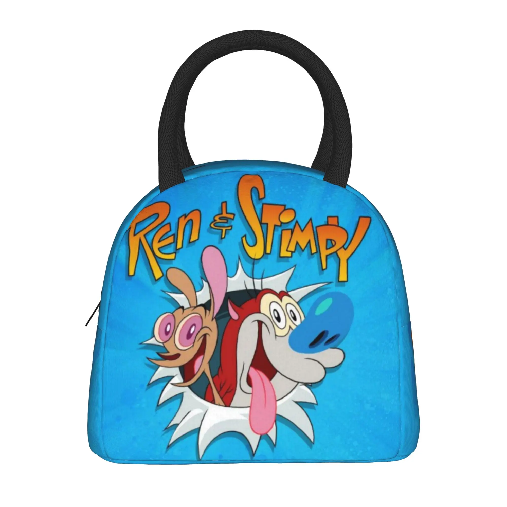  Duo Rucksack Ren & Stimpy  Accessories Insulated Lunch Bag For Travel  Food Container Portable Cooler Thermal Bento Box