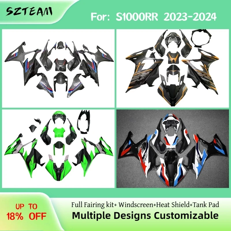 

Комплект обтекателей для спортбайка BMW S1000RR 2023 2024, вторичный рынок, литье под давлением, мотоциклетные обтекатели S1000 RR 23 24 PRO-2