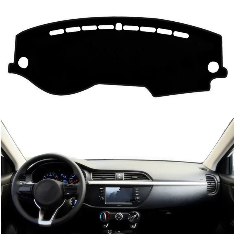 For Russia Kia Rio 4 X-line KX Cross K2 2017-2020 Dashboard Cover Mat Rug Anti-UV Dash Sunshade Carpet Car Accessories